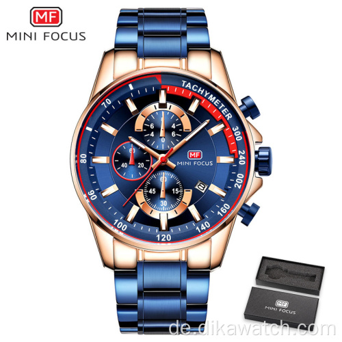 MINI FOCUS Uhr Herren Fashion Sport Quarzuhr